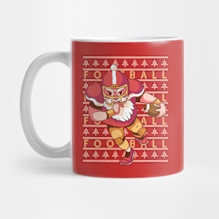 Santa Football Ugly Christmas Sweater Mug